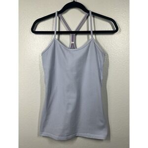 Lululemon Racerback Power Y Stripes Lightweight Top - Pale Silverish Blue